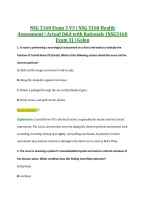 NSG 3160 Exam 3 V3 &vert; NSG 3160 Health &NewLine;Assessment &vert; Actual Q&A with Rationale &lpar;NSG3160 &NewLine;Exam 3&rpar; &vert; Galen 
