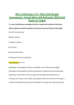 NSG 3160 Exam 4 V1 &vert; NSG 3160 Health &NewLine;Assessment &vert; Actual Q&A with Rationale &lpar;NSG3160 &NewLine;Exam 4&rpar; &vert; Galen 