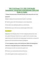 NSG 3160 Exam 1 V1 &vert; NSG 3160 Health &NewLine;Assessment &vert; Actual Q&A with Rationale &lpar;NSG3160 &NewLine;Exam 1&rpar; &vert; Galen