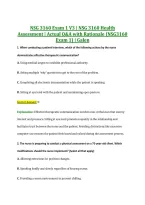 NSG 3160 Exam 1 V3 &vert; NSG 3160 Health &NewLine;Assessment &vert; Actual Q&A with Rationale &lpar;NSG3160 &NewLine;Exam 1&rpar; &vert; Galen