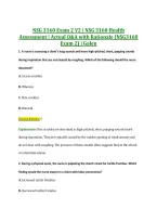 NSG 3160 Exam 2 V2 &vert; NSG 3160 Health &NewLine;Assessment &vert; Actual Q&A with Rationale &lpar;NSG3160 &NewLine;Exam 2&rpar; &vert; Galen 