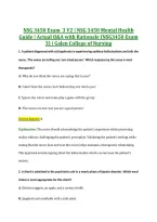 NSG 3450 Exam  3 V2 &vert; NSG 3450 Mental Health &NewLine;Guide &vert; Actual Q&A with Rationale &lpar;NSG3450 Exam &NewLine;3&rpar; &vert; Galen College of Nursing    