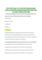 NSG 3450 Exam 1 V1&ndash;V3 &vert; NSG 3450 Mental Health Guide &vert; Actual Q&A with Rationale &lpar;NSG3450 Exam 1&rpar; &vert; Galen College of Nursing