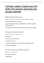 CAPTAINS CAREER COURSE EXAM TEST&NewLine;PAPER WITH DETAILED QUESTIONS AND&NewLine;RELIABLE ANSWERS&NewLine;