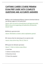 CAPTAINS CAREER COURSE PREMIUM&NewLine;EXAM PREP GUIDE WITH COMPLETE&NewLine;QUESTIONS AND ACCURATE ANSWERS&NewLine;