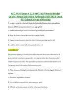 NSG 3450 Exam 4 V2 &vert; NSG 3450 Mental Health &NewLine;Guide &vert; Actual Q&A with Rationale &lpar;NSG3450 Exam &NewLine;4&rpar; &vert; Galen College of Nursing 