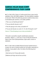 CARDIAC NCLEX EXAM SCRIPT&NewLine;COMPREHENSIVE STUDY GUIDE&NewLine;