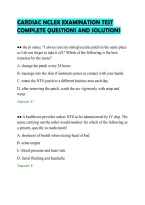 CARDIAC NCLEX EXAMINATION TEST&NewLine;COMPLETE QUESTIONS AND SOLUTIONS