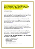Evolve Elsevier HESI RN Medical-Surgical ACTUAL &NewLine;EXAM &lbrack;QUESTION 1-200&rsqb; AND ANSWERS UPDATED &NewLine;2026&sol;2027 &vert; ORIGINAL PRACTICE SET &vert; DETAILED &NewLine;RATIONALES &vert; INSTANT DOWNLOAD 