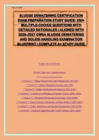 Sludge Dewatering Certification Exam Prep Study Guide 2026-2027&colon; 260&plus; Multiple-Choice Questions with Detailed Rationales &vert; Aligned with CWEA Sludge Dewatering and Solids Handling Examination Blueprint &vert; Complete A&plus; Study Guide &vert; Comprehensive Coverage of 