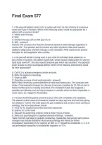 Final Exam 577 Questions and Answers