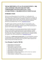 NR 566 MIDTERM ACTUAL EXAM &lbrack;QUESTION 1- 200&rsqb; &NewLine;AND ANSWERS UPDATED 2026&sol;2027&vert; 100&percnt; &NewLine;VERIFIED&vert;DETAILED RATIONALES &ndash;PASS &NewLine;GUARANTEED A&plus; GRADED &vert;INSTANT DOWNLOAD 