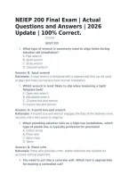 NEIEP 200 Final Exam &vert; Actual Questions and Answers &vert; 2026 Update &vert; 100&percnt; Correct&period;