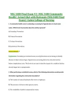 NSG 3480 Final Exam V2 &vert; NSG 3480 Community &NewLine;Health &vert; Actual Q&A with Rationale &lpar;NSG3480 Final &NewLine;Exam&rpar; &vert; Galen College of Nursing