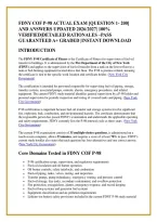 FDNY COF P-98 ACTUAL EXAM &lbrack;QUESTION 1- 200&rsqb; &NewLine;AND ANSWERS UPDATED 2026&sol;2027&vert; 100&percnt; &NewLine;VERIFIED&vert;DETAILED RATIONALES &ndash;PASS &NewLine;GUARANTEED A&plus; GRADED &vert;INSTANT DOWNLOAD 
