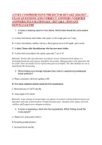 ATI RN COMPREHENSIVE PREDICTOR RETAKE 2026&sol;2027 &ndash;&NewLine;EXAM QUESTIONS AND CORRECT ANSWERS &lpar;VERIFIED &NewLine;ANSWERS&rpar; PLUS RATIONALE &vert; 2027 Q&A &vert; INSTANT &NewLine;DOWNLOAD PDF