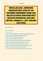 SNCOA LDR 303S Improving Organizations - Voice of the Customer Assessment Exam Prep Guide 2026-2027&colon; 220&plus; Multiple-Choice Questions with Detailed Rationales &vert; Comprehensive Coverage of Voice of the Customer&comma; Strategic Alignment & Deployment&comma; Go and See &lpar;G