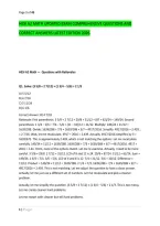 HESI A2 MATH UPDATED EXAM COMPREHENSIVE QUESTIONS AND &NewLine;CORRECT ANSWERS LATEST EDITION 2026