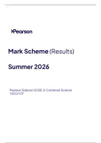 2026 GCSE EDEXCEL COMBINED SCIENCE PAPER 2 FOUNDATION MARK SCHEME