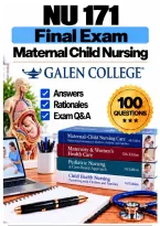 NU 171&sol;NU171 Maternal Child Nursing Exams 1&ndash;3 &plus; Final Complete Bundle &lpar;2026&sol;2027&rpar; Q&A &vert; Galen A&plus; Guarantee