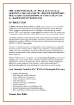 EMT FISDAP PARAMEDIC ENTRANCE ACTUAL EXAM &NewLine;&lbrack;QUESTION 1- 200&rsqb; AND ANSWERS UPDATED 2026&sol;2027&vert; 100&percnt; &NewLine;VERIFIED&vert;DETAILED RATIONALES &ndash;PASS GUARANTEED &NewLine;A&plus; GRADED &vert;INSTANT DOWNLOAD 