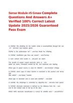 Sense Module &num;5 Gmaw Complete Questions And Answers A&plus; Verified 100&percnt; Correct Latest Update 2025&sol;2026 Guaranteed Pass Exam