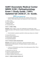 SUNY Downstate Medical Center NRMS 5190 &vert; Pathophysiology Exam 1 Study Guide &vert; 100&percnt; Updated fall 2026&sol;27&comma; A&plus; Guide&period;