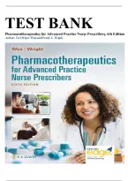 Test Bank for Pharmacotherapeutics for Advanced Practice Nurse Prescribers &vert; Nursing Pharmacology Review