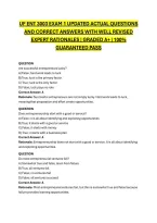 UF ENT 3003 EXAM 1 UPDATED ACTUAL QUESTIONS AND CORRECT ANSWERS WITH WELL REVISED EXPERT RATIONALES &vert; GRADED A&plus; &vert; 100&percnt; GUARANTEED PASS