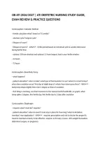 OB ATI 2026&sol;2027 &vert; ATI OBSTETRIC NURSING STUDY GUIDE&comma; EXAM REVIEW & PRACTICE QUESTIONS