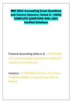 MGT 6201 Accounting Component Final Exam 2026&colon; Complete Practice Questions & 100&percnt; Verified Solutions &vert; Georgia Tech Foundations of Business Test Bank &lpar;Rated A&plus;&rpar;