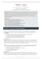 NUR 445 EXAM 1 ACTUAL EXAM 2026&sol;2027 &vert; 100 Questions & Correct Detailed Answers &vert; Verified &vert; Arizona College of Nursing &vert; Already Graded A&plus; &vert; Pass Guaranteed&NewLine;&NewLine;