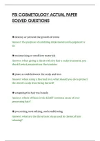 PSI COSMETOLOGY ACTUAL PAPER&NewLine;SOLVED QUESTIONS