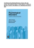 Test Bank for Psychological Disorders&colon; Science&comma; Self&comma; and Society&comma; 12th Edition by Jeffrey S&period; Nevid&comma; Spencer A&period; Rathus & Beverly S&period; Greene &vert; All Chapters 1&ndash;15 &vert; Questions & Answers &vert; 2027&NewLine;