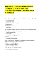 Ambulatory Care Nurse Q&A &vert; Certification Practice Questions &plus; Answers &vert; 2026 ANCC Exam Cheat Sheet