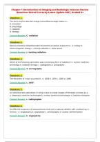 Chapter 1 Introduction to Imaging and Radiologic Sciences Review&NewLine;Questions Solved Correctly Latest Update 2027&comma; Graded A&plus;