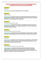 Chapter 9 Institutional Pharmacy Practice Updated Actual&NewLine;Questions and Correct Answers &lpar;2026-2027&rpar;