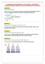 Comprehensive DNA Replication&comma; Transcription&comma; and Mutation&NewLine;Concepts foBiology Frequently Tested Actual Questions and Answers