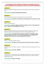 Core Mandatory Part II Relias&comma; Prophecy Core Mandatory Part II&NewLine;&lpar;Nursing Updated Actual Questions and Correct Answers &lpar;2026-2027&rpar;