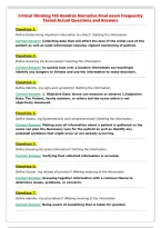 Critical thinking 155 Hondros Narrative Final exam Frequently&NewLine;Tested Actual Questions and Answers