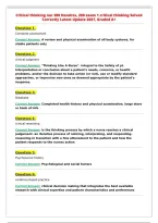 Critical thinking nur 200 Hondros&comma; 200 exam 1 critical thinking Solved&NewLine;Correctly Latest Update 2027&comma; Graded A&plus;