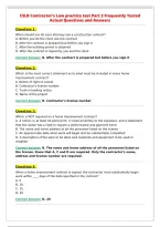 CSLB Contractor's Law practice test Part 2 Frequently Tested&NewLine;Actual Questions and Answers