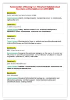 Fundamentals of Nursing Test &num;1 IvyTech Updated Actual&NewLine;Questions and Correct Answers &lpar;2026-2027&rpar;
