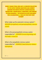 NUR611 Exam 2 Final 2026-2027 &ndash; ACTUAL EXAM PREP &vert; 80&plus; Verified Q&A &vert; Cardiovascular&comma; Respiratory&comma; Neurological&comma; Endocrine & Immune Systems