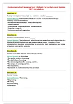 Fundamentals of Nursing-Test 1 Solved Correctly Latest Update&NewLine;2027&comma; Graded A&plus;