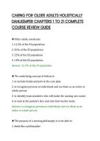 CARING FOR OLDER ADULTS HOLISTICALLY&NewLine;DAHLKEMPER CHAPTERS 1 TO 21 COMPLETE&NewLine;COURSE REVIEW GUIDE&NewLine;