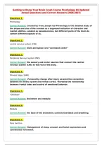 Getting to Know Your Brain Crash Course Psychology &num;4 Updated&NewLine;Actual Questions and Correct Answers &lpar;2026-2027&rpar;