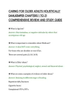 CARING FOR OLDER ADULTS HOLISTICALLY&NewLine;DAHLKEMPER CHAPTERS 1 TO 21&NewLine;COMPREHENSIVE REVIEW AND STUDY GUIDE