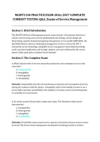 MGMT2140 Practice Exam 2026&sol;2027 &ndash; Exams of Service Management &vert; Complete Current Testing Q&A & Comprehensive Study Guide
