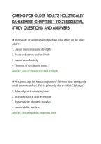 CARING FOR OLDER ADULTS HOLISTICALLY&NewLine;DAHLKEMPER CHAPTERS 1 TO 21 ESSENTIAL&NewLine;STUDY QUESTIONS AND ANSWERS&NewLine;
